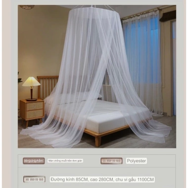 Màn mùng tròn chống muỗi mùa hè - Giá chỉ 189.000đ, giảm tới 41% bảo vệ ngăn muỗi hiệu quả 6