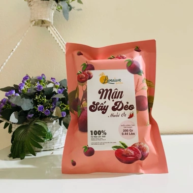 Mận sấy dẻo muối ớt 200g - 100% trái cây tươi, chua cay ngọt, đặc sản Tây Bắc, 56k