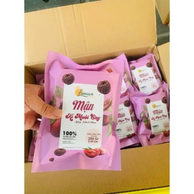 Mận sấy dẻo muối ớt 200g - 100% trái cây tươi, chua cay ngọt, đặc sản Tây Bắc, 56k