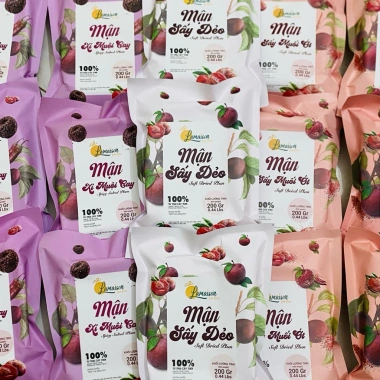 Mận sấy dẻo muối ớt 200g - 100% trái cây tươi, chua cay ngọt, đặc sản Tây Bắc, 56k