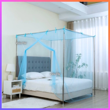 Màn tủ ngủ giường KTX, giường tầng, mùng mác 4 góc, lưới ngủ, chống muối - 79.000đ