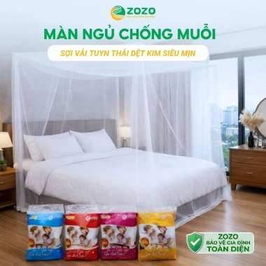 Màn tuyn chống muỗi trơn cao cấp ZoZo - Đa kích thước, giảm còn 120.000₫