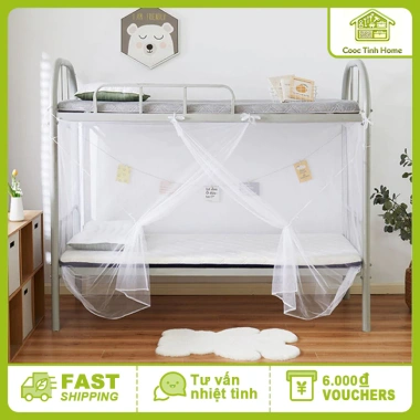 Màn Tuyn Ký Túc Xá Chống Muỗi - Lưới Giường Tầng Dễ Lắp Đặt, Đẹp Giá Rẻ 79.380₫