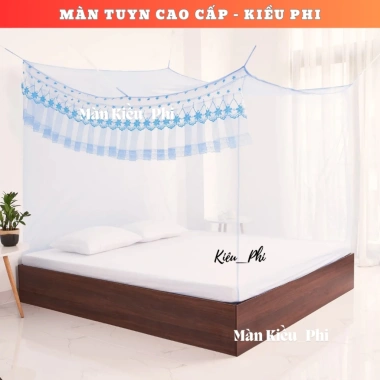 Màn tuyn thái mắc dây 4 góc – Chống muỗi, thoáng mát, tự bung nhanh, gấp gọn tiện lợi