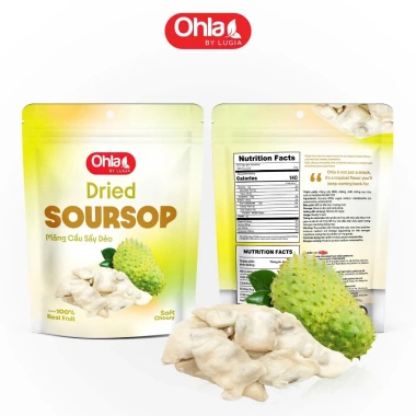 Mãng Cầu Sấy Dẻo Ohla 100g – Ăn Vặt Healthy Nguyên Vị, Xuất Khẩu, Giá 45.700₫