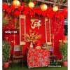 Mành tăm đỏ 1,6m x 2m - Trang trí Tết, Giá rẻ 336.000đ, giảm 20% tại kho xả 4