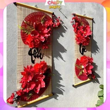 Mành Tre Trang Trí Tết 2.026 30x60cm - Xuân Bính Ngọ, Decor Trung Thu, Giá Rẻ 50.000đ