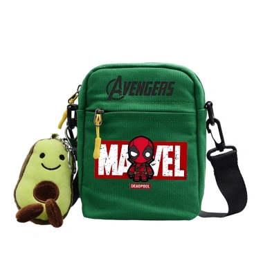 Marvel Người Nhện Trẻ Em Túi Đeo Vai Vải Dễ Thương Keychain Anime Game Satchel