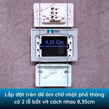 Mặt che mưa chống nước cho ổ cắm công tắc điện - Bắt vít chắc chắn, chính hãng, giảm giá 62.000 VND 8