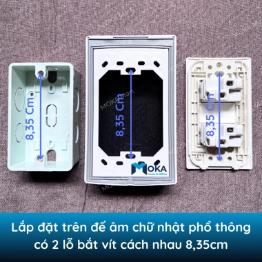 Mặt che mưa chống nước cho ổ cắm công tắc điện - Bắt vít chắc chắn, chính hãng, giảm giá 62.000 VND 9