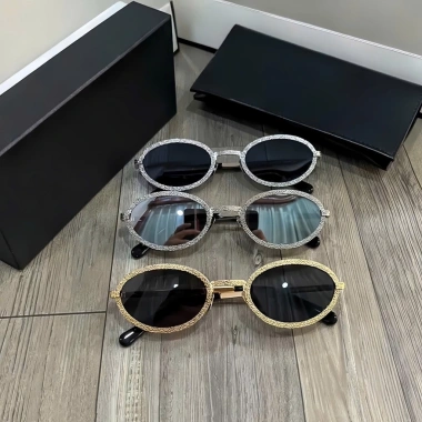 Mắt Kính Chống Nắng - Kính Râm Nữ Oval Gọng Kim Loại Bầu Dục Giá Ưu Đãi 59.000đ