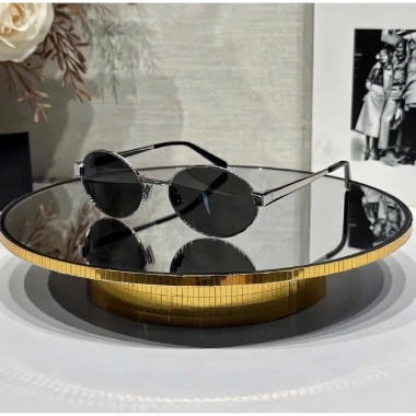 Mắt Kính Chống Nắng - Kính Râm Nữ Oval Gọng Kim Loại Bầu Dục Giá Ưu Đãi 59.000đ