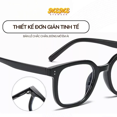 Mắt kính đổi màu nam nữ vuông to TR90 cao cấp, chống ánh sáng xanh UV, thời trang MEME Y17 - 74.998₫ 5