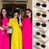 Mắt kính râm mát nữ chụp ảnh áo dài Tết 2.025 - gọng oval kim loại tráng gương, sang trọng 125k 7