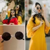 Mắt kính râm mát nữ chụp ảnh áo dài Tết 2.025 oval kim loại gương phản chiếu 40.000₫