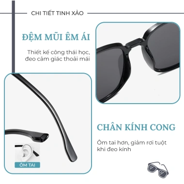 Mắt kính râm UV400 phong cách Hàn Quốc ABICA 266 giá rẻ chỉ 16.000₫