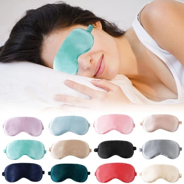 Mặt Nạ Che Mắt Ngủ Lụa Đàn Hồi Thanh Lịch, Chỉnh Được, Giá Ưu Đãi 38.016₫