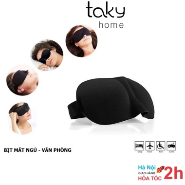 Mặt Nạ Che Mắt TakyHome 3D Ngủ Văn Phòng - Thoáng Khí, Mềm Mại, Phù Hợp Xe Ô Tô, Máy Bay - 29.000đ