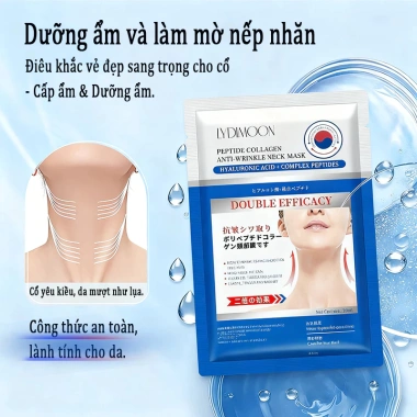 Mặt nạ cổ 10 miếng chống nhăn săn chắc cấp ẩm dưỡng trắng làm sáng da 148.000₫