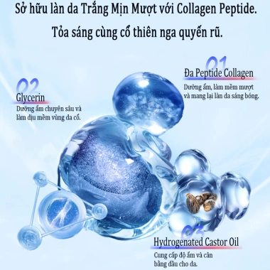Mặt nạ cổ 10 miếng chống nhăn săn chắc cấp ẩm dưỡng trắng làm sáng da 148.000₫