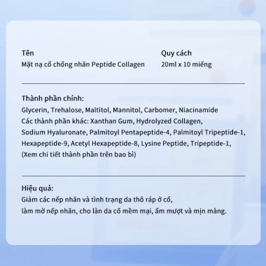 Mặt nạ cổ chống nhăn, săn chắc da, giảm nếp nhăn, dưỡng ẩm, làm sáng da - Giá ưu đãi 128.000 VND 9 Mặt nạ cổ chống nhăn, săn chắc da, giảm nếp nhăn, dưỡng ẩm, làm sáng da - Giá ưu đãi 128.000 VND 9