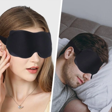 Mặt nạ mắt 3D lập thể Cotton nhớ hình - Ngủ thoải mái du lịch, công sở, chuyến đi, giảm mỏi mắt, giá ưu đãi 94.716₫ 8