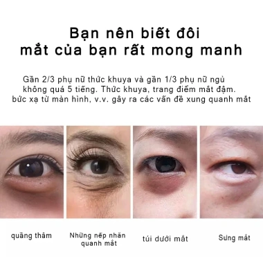 Mặt Nạ Mắt Collagen 60 Miếng Giảm Thâm Bọng & Nếp Nhăn, Chống Lão Hóa, Giá Ưu Đãi 138k