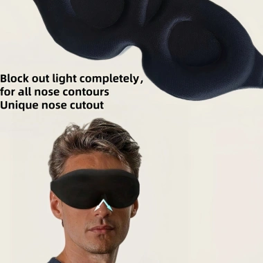 Mặt nạ mắt đen ngủ 3D chặn ánh sáng, mềm thoải mái, du lịch, cắm trại, giá 52.920đ 2