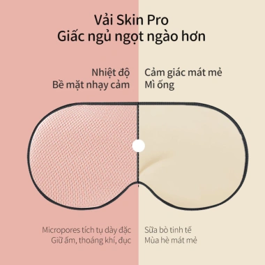 Mặt Nạ Mắt Giấc Ngủ Hai Mặt Ấm Mát, Vải Thoáng Khí - Chỉ 44.000 VND