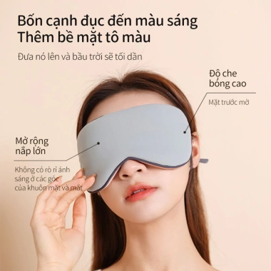 Mặt Nạ Mắt Giấc Ngủ Hai Mặt Ấm Mát, Vải Thoáng Khí - Chỉ 44.000 VND