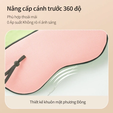 Mặt Nạ Mắt Giấc Ngủ Hai Mặt Ấm Mát, Vải Thoáng Khí - Chỉ 44.000 VND