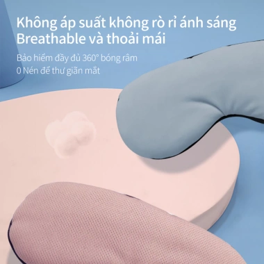 Mặt Nạ Mắt Giấc Ngủ Hai Mặt Ấm Mát, Vải Thoáng Khí - Chỉ 44.000 VND