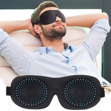 Mặt nạ mắt ngủ 3D mềm cho nam nữ - Bịt mắt gấu Pink thoải mái, nâng cấp đường viền