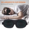 Mặt nạ mắt ngủ 3D mềm cho nam nữ - Bịt mắt gấu Pink thoải mái, nâng cấp đường viền 5