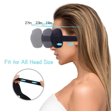 Mặt nạ mắt ngủ 3D mềm cho nam nữ - Bịt mắt gấu Pink thoải mái, nâng cấp đường viền