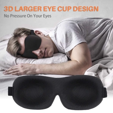 Mặt nạ mắt ngủ 3D thoáng khí, điều chỉnh thoải mái - Thư giãn ban đêm, du lịch, cho mọi người giá ưu đãi 27.356đ