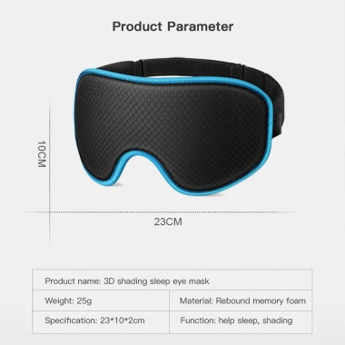 Mặt nạ mắt ngủ trí nhớ 3D KIPRUN cho nam giới - Mờ 100%, mềm mại thoáng khí, chỉ 145.800₫