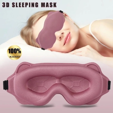 Mặt Nạ Ngủ 3D Dễ Thương Chặn Ánh Sáng, Mềm Mại, Thoáng Khí - Phù Hợp Du Lịch & Văn Phòng