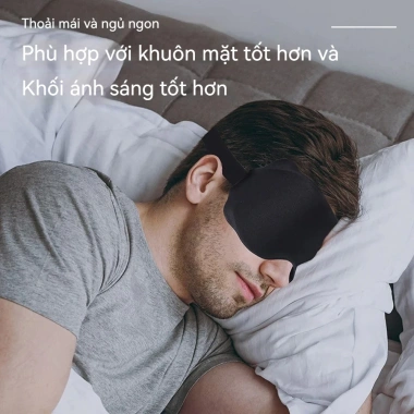 Mặt Nạ Ngủ 3D Dễ Thương Chặn Ánh Sáng, Mềm Mại, Thoáng Khí - Phù Hợp Du Lịch & Văn Phòng