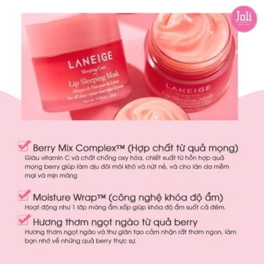 Mặt Nạ Ngủ Dành Cho Môi Laneige 20g - Dưỡng ẩm sâu, phục hồi môi, giảm nứt nẻ, chỉ 31.000₫