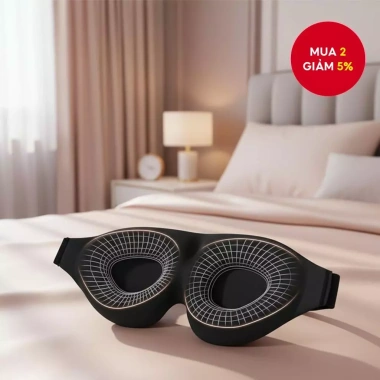 Mặt nạ ngủ mắt Black Sleep 3D ôm sát, chặn sáng, mềm mại thoải mái cho du lịch, nghỉ trưa
