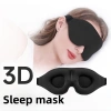 Mặt nạ ngủ mắt Black Sleep 3D ôm sát, chặn sáng, mềm mại thoải mái cho du lịch, nghỉ trưa 2