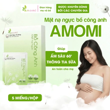 Mặt Nạ Ngực Bồ Công Anh Amomi 5 miếng - Thông tắc tia sữa, giảm cương tức, dưỡng da hiệu quả - Giá chỉ 99.000đ