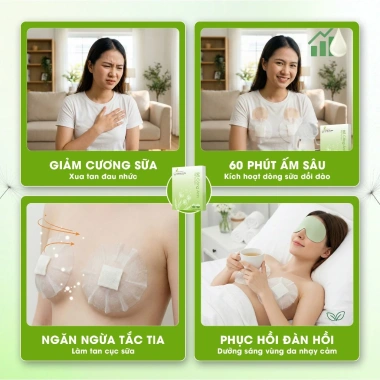 Mặt Nạ Ngực Bồ Công Anh Amomi 5 miếng - Thông tắc tia sữa, giảm cương tức, dưỡng da hiệu quả - Giá chỉ 99.000đ