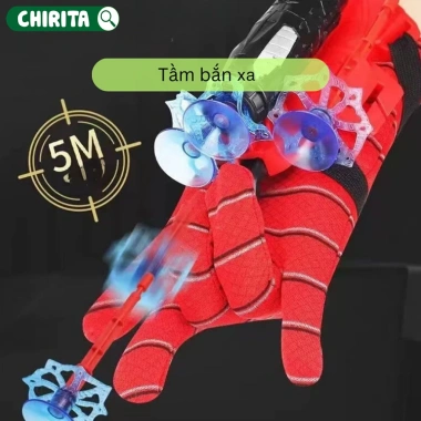 Mặt Nạ Người Nhện, Găng Tay Bắn Tơ Spiderman - Bộ Đồ Chơi Bé Trai Chirita 49k