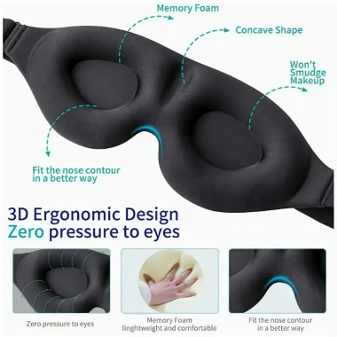 Mặt nạ Sleep Eye 3D - Bóng ngủ không áp lực, đệm mềm, phù hợp du lịch và ngủ tại nhà - Giá 71.045₫ 4