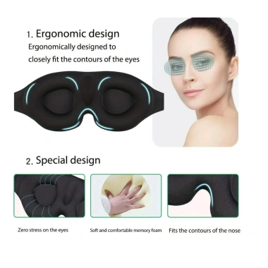 Mặt nạ Sleep Eye 3D - Bóng ngủ không áp lực, đệm mềm, phù hợp du lịch và ngủ tại nhà - Giá 71.045₫ 5