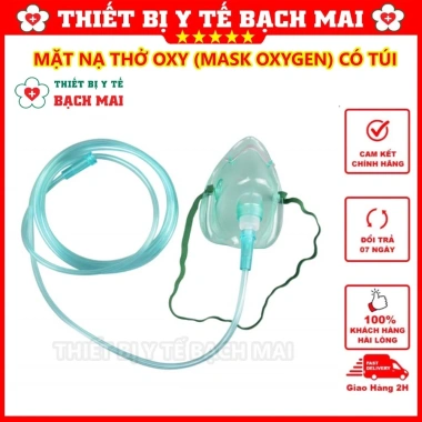 Mặt Nạ Thở Oxy TBYT Bạch Mai - Oxy Dưỡng Da, Có Túi và Không Túi, Giá Ưu Đãi 17.000