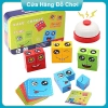 Mặt Thay Đổi Khối Lập Phương Gỗ - Đồ Chơi Xếp Hình Giáo Dục Trẻ Em, Giá Ưu Đãi 56.840₫