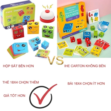 Mặt Thay Đổi Khối Lập Phương Gỗ - Đồ Chơi Xếp Hình Giáo Dục Trẻ Em, Giá Ưu Đãi 56.840₫ 7